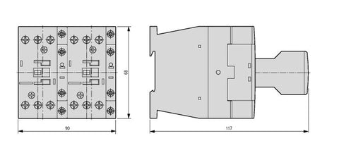 Ansamblu inversare sens, 4kW/400V, bobina la 230Vca