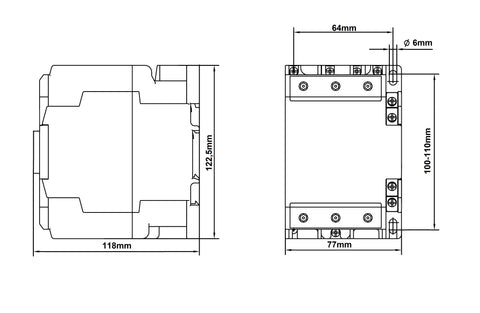 Contactor 3 poli, CUBICO High, 22kW, 50A, 1ND+1NÎ, 230Vc.a.