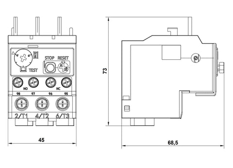Releu termic CUBICO Clasic, 0.9A - 1.25A