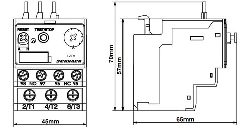 Releu termic Mini, 2,8 - 4A