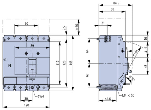 Întreruptor compact tip A 4p 160A 50kA