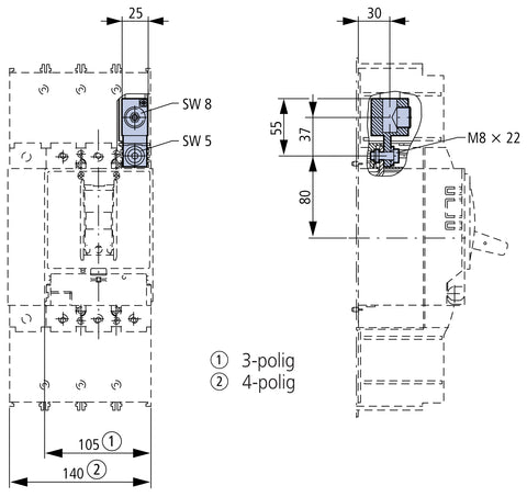 Clema tunel 4p 185MM pentru MC2