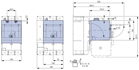 Mecanism motor, 48-60 VDC pt. MC3, sincronizabil, interbl