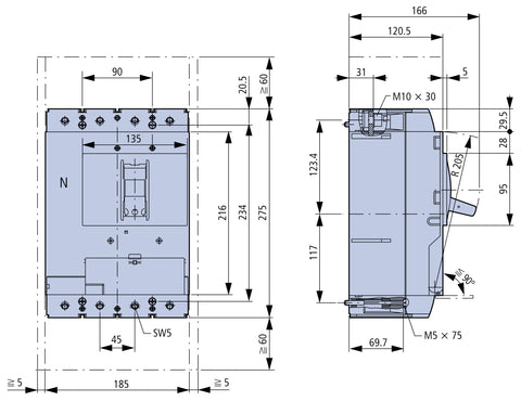 Întreruptor compact tip A 4p 320A 50kA