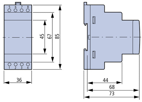 Releu diferenţial fix, IΔn = 0,3 A, 1CC