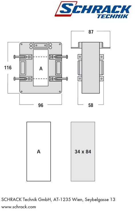 Transformator de curent 2500/5A, 80x30, clasa 0,5