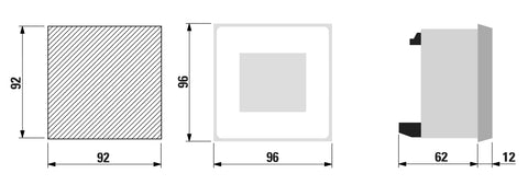 Analizor de reţea, MF9, 96x96mm, cu RS485 pt. ModBus RTU
