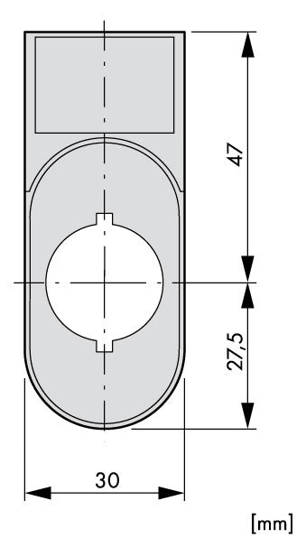 Suport placuta inscriptionare 30x75mm pt.buton dublu