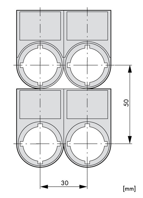 Suport cu placa 30x50mm cu inscriptia AUS EIN