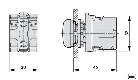 Modul LED 18-30V ACDC alb montaj frontal
