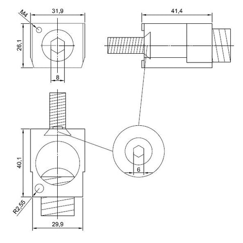 Set 6 cleme tunel 120-240mm² pt. MZ3, 3-poli