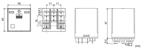 Releu de putere 3CC 24Vc.a. 16A