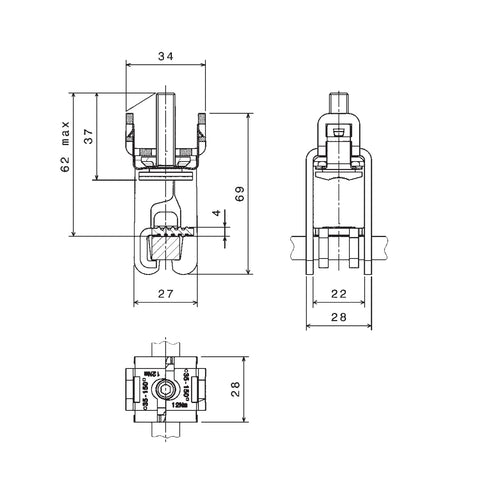 Clemă de conexiune pentru bară 12-20x5-10