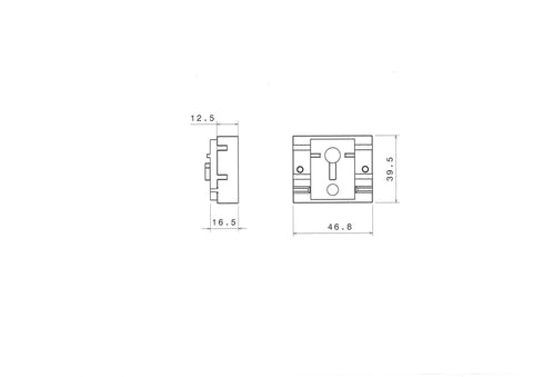 Piesă de fixare pt. centrarea sup. de bară, 185 mm, SI014300