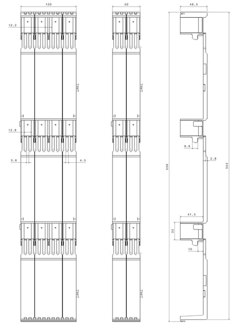 Modul de protecţie la atingere, 100mm, pt. sistem de 185mm