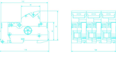 Separator pt. siguranta ultrarapida 14x51 EasySwitch 1p 50A
