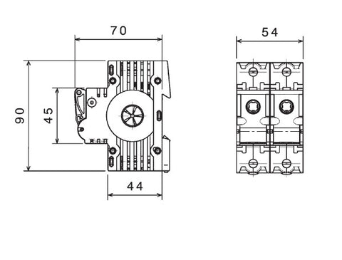Separator cu siguranta NEOZED 1p+N 63A