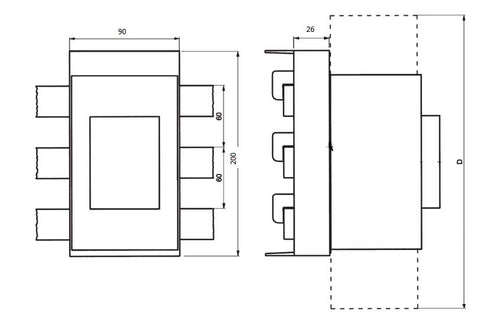 Adaptor pt. într. 160A, T-max, GE FD160, NS80, NSX80