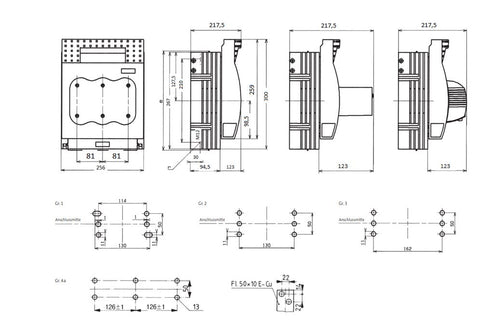 Separator mărime 3, 630A, M12, cu suprav. electromecanică