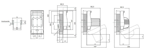 Separator NH00, 160A, 3 poli, cleme 70mm², pt. contrapanou