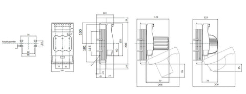 Separator măr. 00, 160 A, M8, cu suprav. electronică
