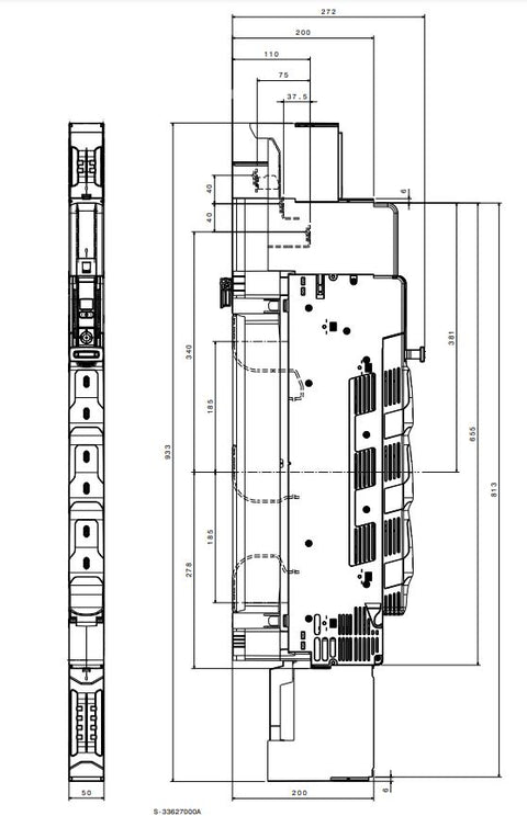 Separator cu fuzibile vertical NH00, 160A sus, M8, înalt