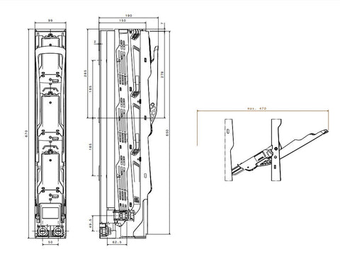 Separator măr. NH1/ conexiune cu şurub M12, 250 A