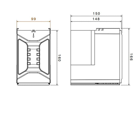 Capac compartiment borne măr. 1-3, lăţime 100mm
