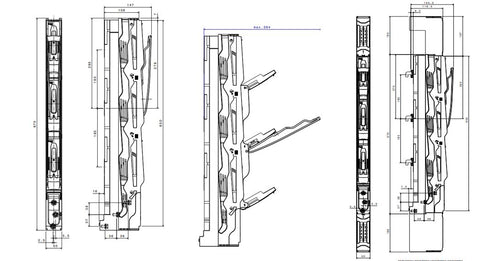 Separator măr. NH00, 3p,160A,cleme ramă,ver. plată,pt. 185mm
