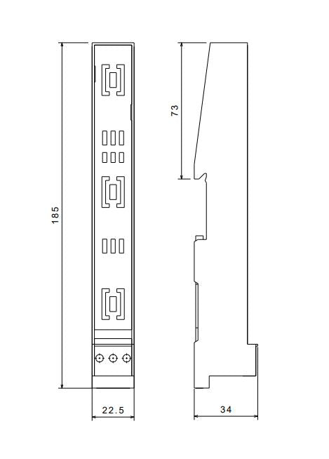 Adaptor MOTUS pentru şine suport DIN