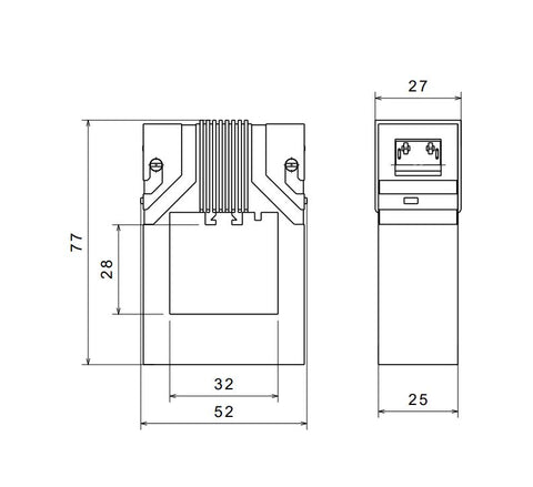 Trafo curent 400/5, 2,5VA, pt SI337010, SI337020, SI337030