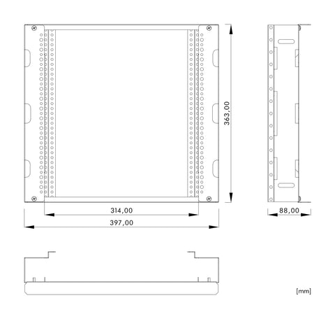 Rama cadru modular WSA 3 r, pentru WSAILM si WSAIL, 400x400
