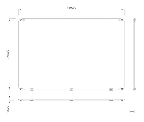Placă montaj WSA,  Î=775 L=1150mm