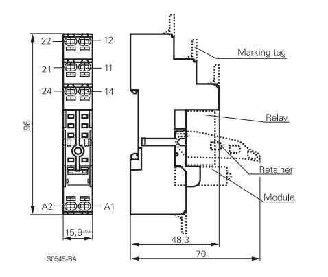 Modul LED rosu 6/24 Vcc +dioda pt.relee PT