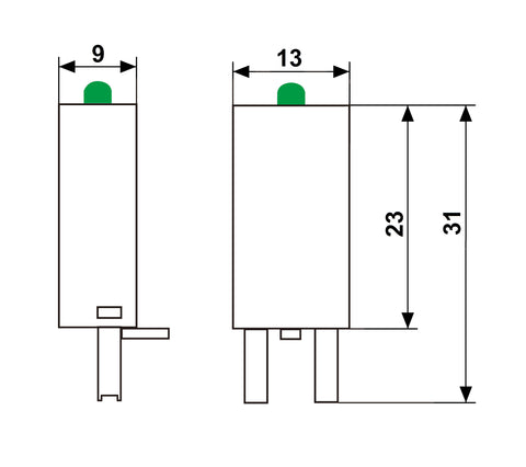 Modul LED roșu pentru soclu RS 110-240V c.a.