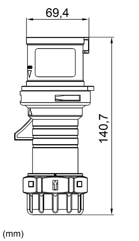 Fişă CEE, 5 poli 32A 400V IP44