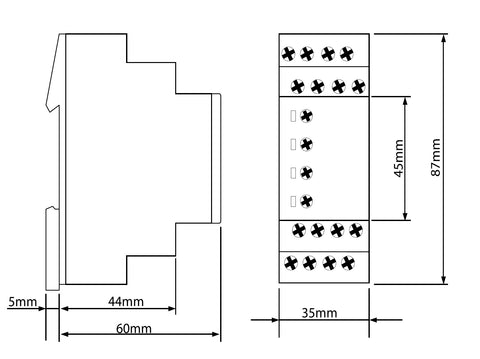 Releu temp. stea/triunghi, 2CC, Ualim=12-240VAC/VDC, 8A