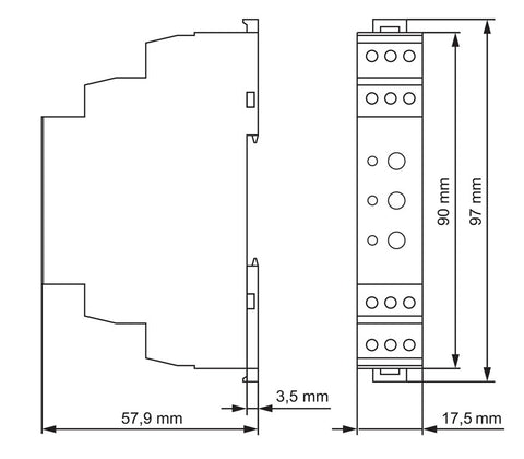 Releu multifuncţional AMPARO, 24V-AC/DC + 230V-AC , 1 CC, 5A