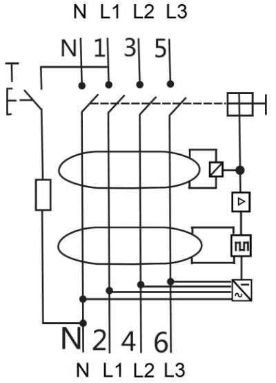Residual Current Circuit Breaker 10kA, 63A, 4-pole, 300mA, F