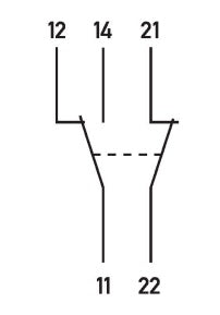 Auxiliary/Trip Signal Contact, 1CO, for RCCB 125A