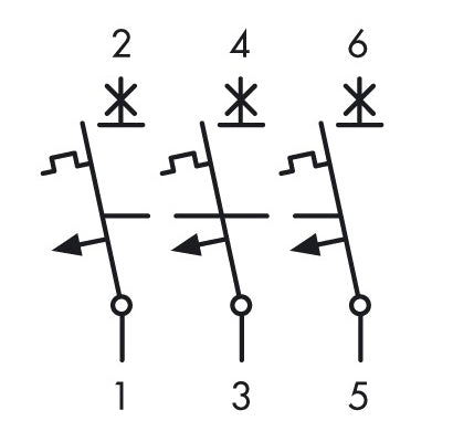 Miniature Circuit Breaker (MCB) D, 63A, 3-pole, 10kA, 40° C
