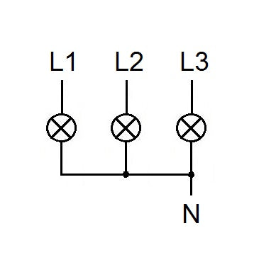 Indicator de prezenţă tensiune, L1-L2-L3, 230/400 Vca