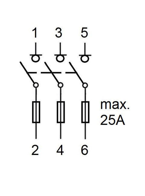Soclu pentru portfuzibile D02, seria ARROW S, 3-poli, 25A
