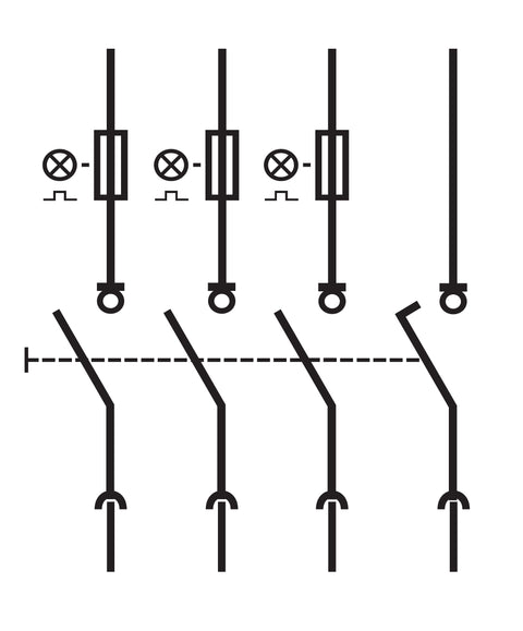 Separator vertical pt. portfuzibile D02, TYTAN R, 3 poli+N