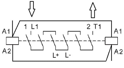 Contactor, 6pole, 30A DC-1, 1000VDC, 230VAC