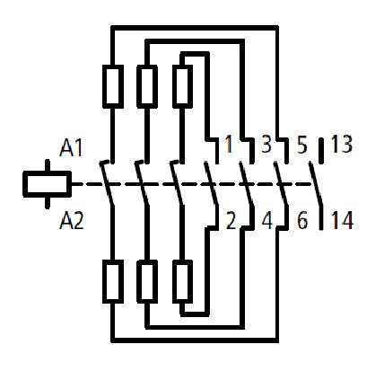 Contactor sarcini capacitive 50 kVAr, 1 ND, bobina la 230Vca