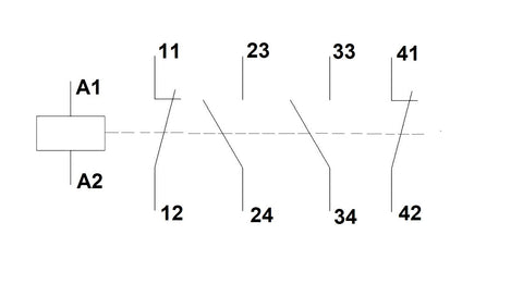 Contactor auxiliar 2ND+2NÎ, CUBICO, 6A, 24Vc.a.