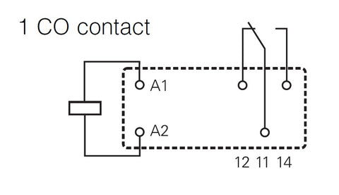 Releu RT 12A, 24Vdc, 1CC, pini la 3,5mm