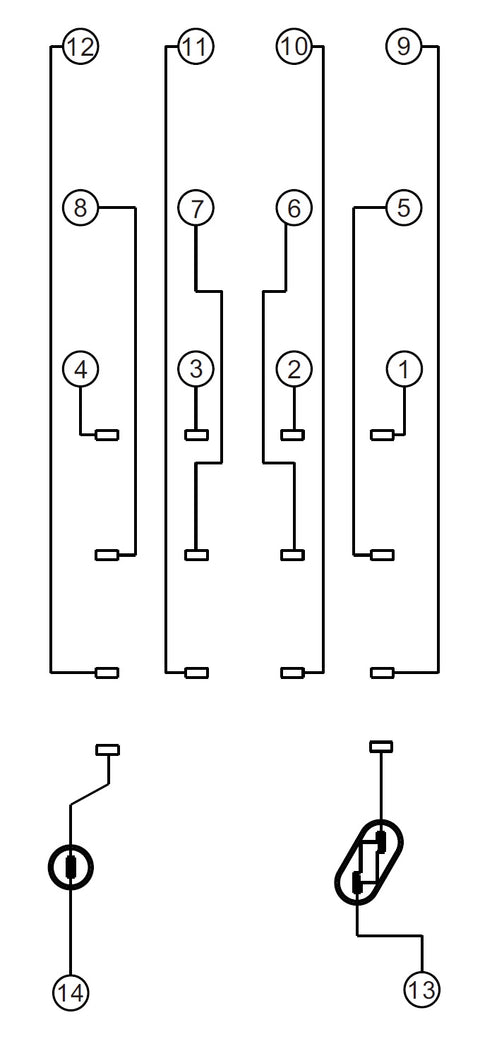 Soclu pentru relee RS/PT5, terminale elastice, 14 poli, 8A