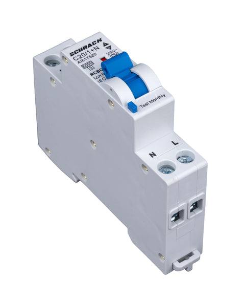 Întreruptor automat+dif., Tip A, C 20/003A,1+N un modul, 6kA